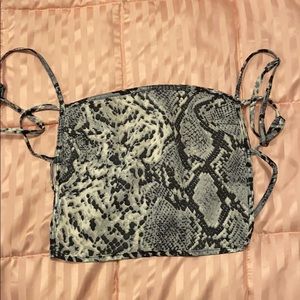 Princess polly snakeskin crop top